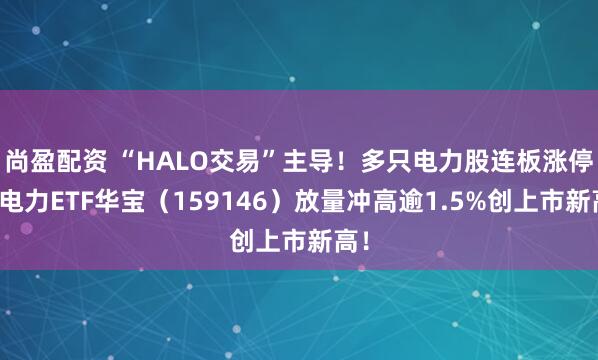 尚盈配资 “HALO交易”主导！多只电力股连板涨停，电力ETF华宝（159146）放量冲高逾1.5%创上市新高！